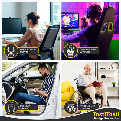 TostiTosti back cushion used on office, gaming and car seats