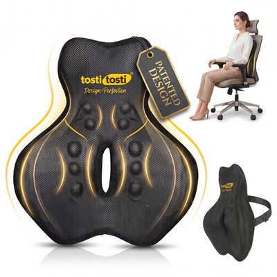 TostiTosti ergonomic back support cushion with activated charcoal memory foam