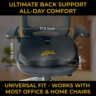 TostiTosti seat cushion dimensions and fit on an office chair